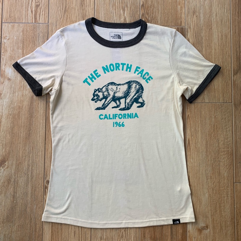 Women’s North Face Retro Style Off White Tee